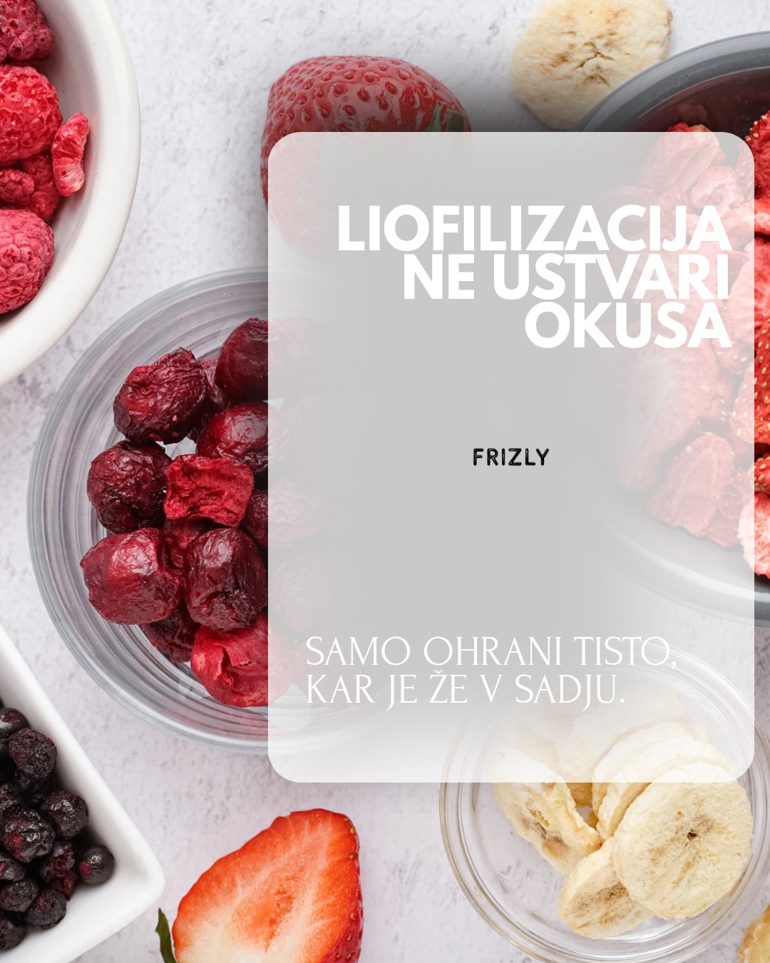 Liofilizacija ne ustvari okusa